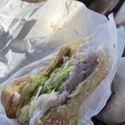 Bill & Bob's Roast Beef - Crabmeat seafood salad sandwich