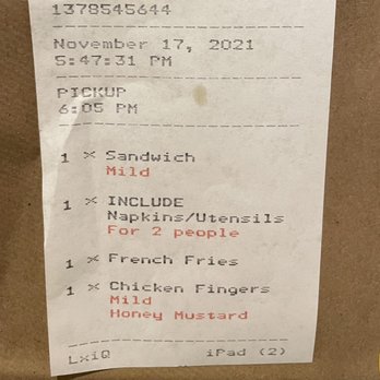 Ma'ono Fried Chicken - Receipt - Sandwiches Near Me - Seattle, Washington Ma'ono Fried Chicken - Receipt - Sandwiches Near Me - Seattle, Washington