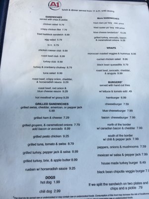 Menu photo 2 A1 Diner Gardiner, ME