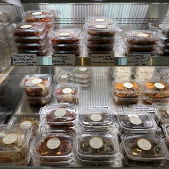 BORI Korean Kitchen - banchans on the counter (4.99 each) - Korean Near Me - Bellevue, Washington