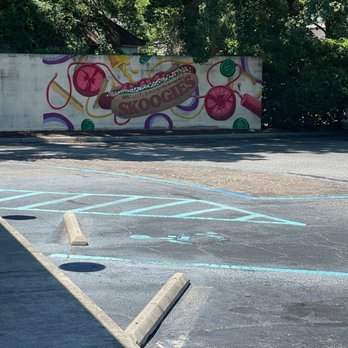 Skoogies - Name mural on wall in parking lot - Hot Dogs Near Me - Mount Pleasant, South Carolina