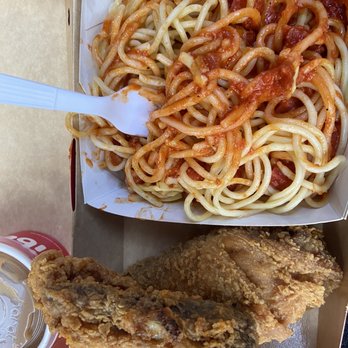 Jollibee - spaghetti and spicy chicken. - Fast Food Near Me - North York, Alberta