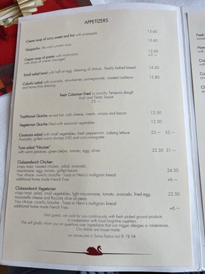 Menu photo 2 Restaurant Schwanen Cafe de Ville Luzern, LU Menu photo 2 Restaurant Schwanen Cafe de Ville Luzern, LU
