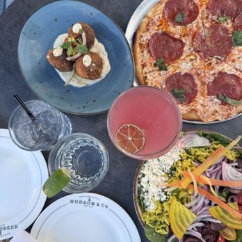 Hudson & Co - Pepperoni Principe and Tossed Greek and Oxtail Croquette all yummy! - Gastropubs Near Me - Jersey City, New Jersey