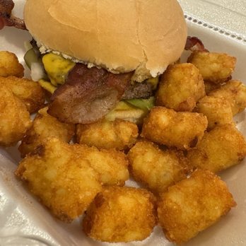 Suko's Burger House - Bacon Cheeseburger Basket and Tater Tots - Seafood Near Me - Houston, Texas Suko's Burger House - Bacon Cheeseburger Basket and Tater Tots - Seafood Near Me - Houston, Texas