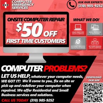 Computer Emergency Services - $50 OFF FIRST-TIME CUSTOMERS! Mobile service & remote! www.computeremergencyservices.com - IT Services & Computer Repair Near Me - Los Angeles, California Computer Emergency Services - $50 OFF FIRST-TIME CUSTOMERS! Mobile service & remote! www.computeremergencyservices.com - IT Services & Computer Repair Near Me - Los Angeles, California
