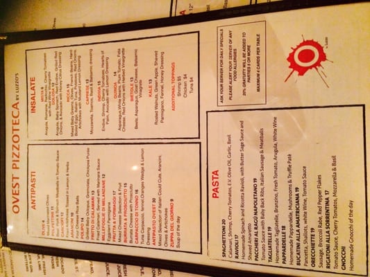 Menu photo 8 Ovest Pizzoteca by Luzzo's New York, NY Menu photo 8 Ovest Pizzoteca by Luzzo's New York, NY