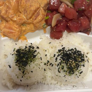 Poke Etc - Poke plate. Double rice, spicy mayo salmon, shoyu tun - Hawaiian Near Me - National City, California
