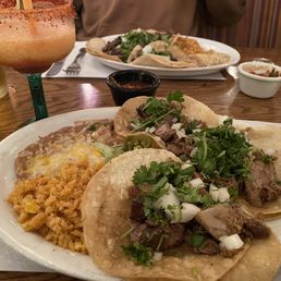 Carnitas Tacos & Mango margarita