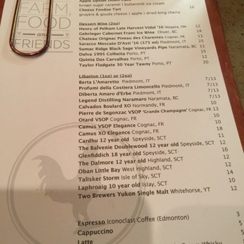 RGE RD - After dinner menu - Canadian (New) Near Me - Edmonton, Alberta