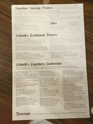 Menu photo 8 Schmidt's Sausage Haus Columbus, OH