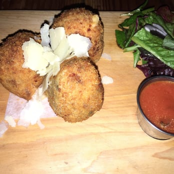 Cibo Wine Bar - Rice balls with beef and mozzarella cheese. Dry and not as flavourful as I'd like. Not worth the $11 - Wine Bars Near Me - Toronto, Ontario Cibo Wine Bar - Rice balls with beef and mozzarella cheese. Dry and not as flavourful as I'd like. Not worth the $11 - Wine Bars Near Me - Toronto, Ontario
