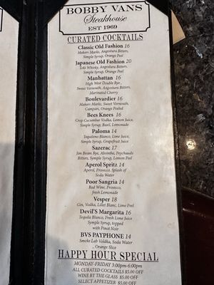 Menu photo 2 Bobby Van's Steakhouse Washington, DC, DC
