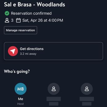 Sal e Brasa - Having a reservation means nothing to them. Was treated like a walk in an expected to wait for hours. - Brazilian Near Me - Shenandoah, Texas Sal e Brasa - Having a reservation means nothing to them. Was treated like a walk in an expected to wait for hours. - Brazilian Near Me - Shenandoah, Texas