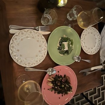 Vin Mon Lapin - White asparagus, grenobloise chicken skin and Gaspésie halibut, sea spinach with cream - Wine Bars Near Me - Montreal, Quebec