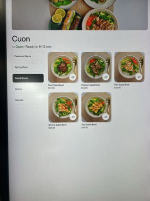 Menu photo 1 Cuon Costa Mesa, CA