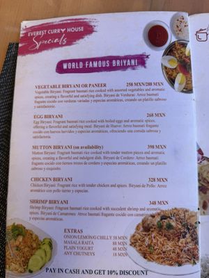 Menu photo 5 EVEREST CURRY HOUSE Cabo San Lucas, BCS Menu photo 5 EVEREST CURRY HOUSE Cabo San Lucas, BCS