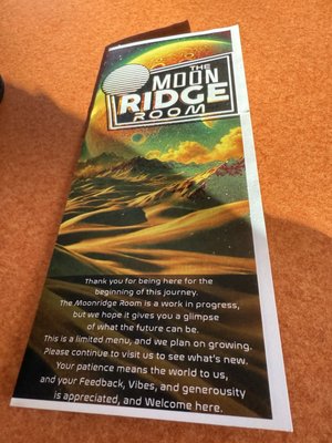 Menu photo 8 The Moonridge Room Big Bear Lake, CA