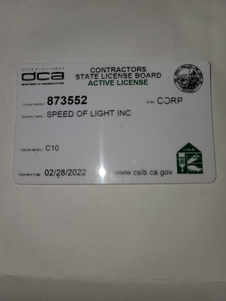 Slide of Speed of Light