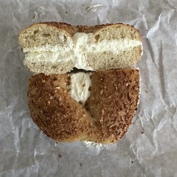 Hudson Bagels - Onion Bagel with Cream Cheese - Coffee & Tea Near Me - Hudson, New York