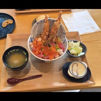 Tendon Kohaku - Sashimi Tendon Set - Japanese Near Me - Bellevue, Washington Tendon Kohaku - Sashimi Tendon Set - Japanese Near Me - Bellevue, Washington