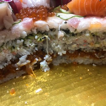 Aloha Cones - Inside the sushi cake, amazing! - Sushi Bars Near Me - Honolulu, Hawaii Aloha Cones - Inside the sushi cake, amazing! - Sushi Bars Near Me - Honolulu, Hawaii