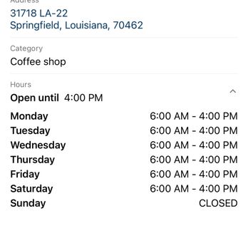 Three Sixteen Coffee Shop - Coffee & Tea Near Me - Springfield, Louisiana