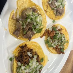 Street Tacos - Adobada, Carne Molida, Lengua, Cabeza Street Tacos - Adobada, Carne Molida, Lengua, Cabeza