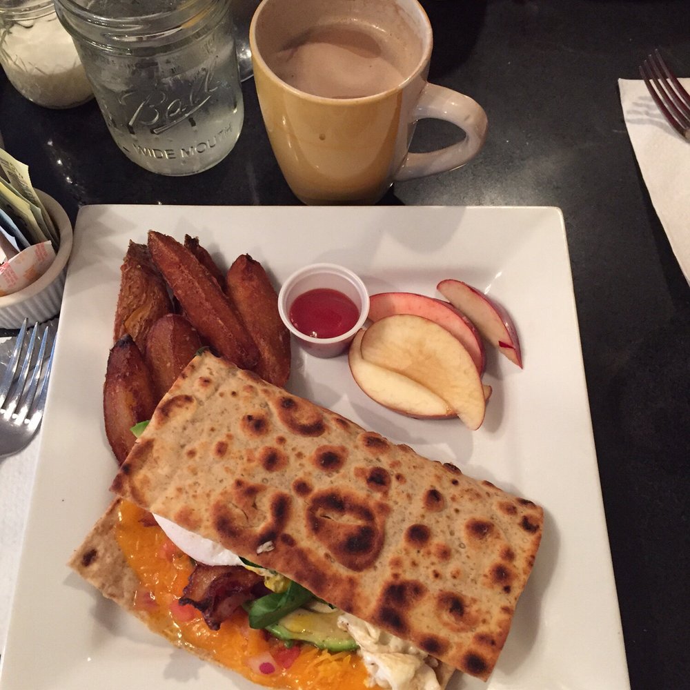 Anthony's Cheesecake - Flatbread breakfast sandwich - American Near Me - Bloomfield, New Jersey