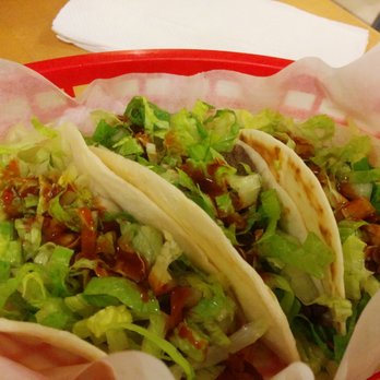 Spoon House Korean Kitchen - $1 taco Tues/Thurs! They all look the same from above, but the meats are different! Here are the chicken, beef bulgogi, and spicy pork - Korean Near Me - Champaign, Illinois Spoon House Korean Kitchen - $1 taco Tues/Thurs! They all look the same from above, but the meats are different! Here are the chicken, beef bulgogi, and spicy pork - Korean Near Me - Champaign, Illinois