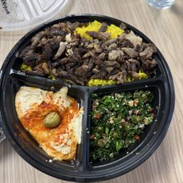 Plate Beef Shawarma Bowl Plate Beef Shawarma Bowl