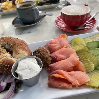 Blue Daisy - Bagel & Smoked Salmon Plate. Delish! - Creperies Near Me - Santa Monica, California