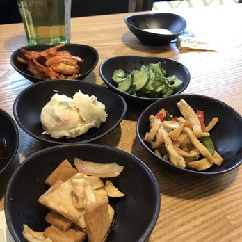 Dish Korean Cuisine - Traditional small dishes potato, cucumber, kimchi - Korean Near Me - Chamblee, Georgia Dish Korean Cuisine - Traditional small dishes potato, cucumber, kimchi - Korean Near Me - Chamblee, Georgia
