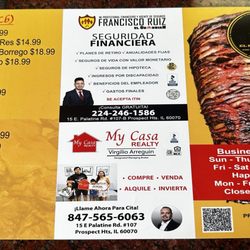 El Paisa Alegre - Menu, April 2024