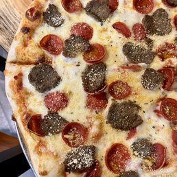 Pepperoni, meatball, extra cheese Pepperoni, meatball, extra cheese