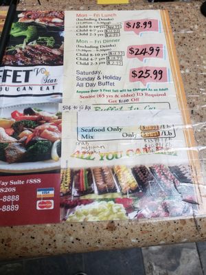 Menu photo 2 V Star Buffet Everett, WA