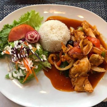 Ruan Thai Cuisine - Sweet and sour chicken, grapes ,pineapple, and mango for the "sweet" , very tasty - Thai Near Me - Bluffton, South Carolina Ruan Thai Cuisine - Sweet and sour chicken, grapes ,pineapple, and mango for the "sweet" , very tasty - Thai Near Me - Bluffton, South Carolina