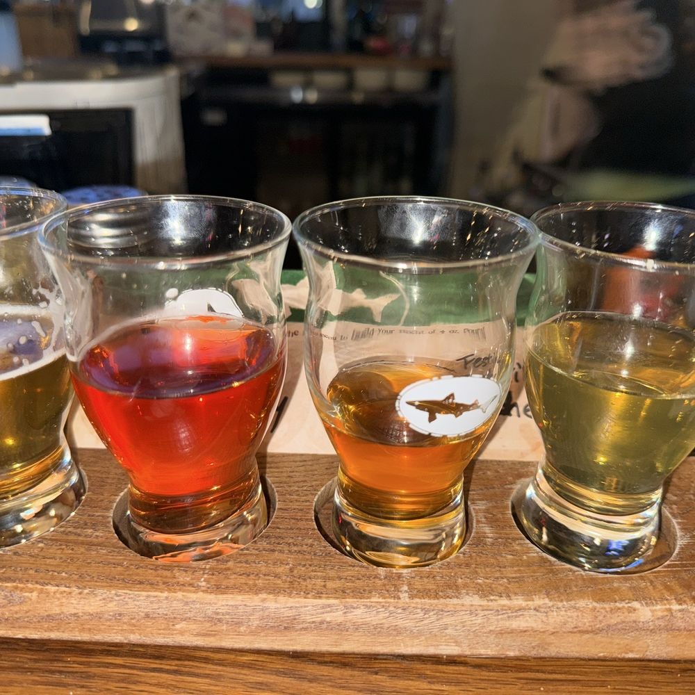 Dogfish Head Brewings & Eats - A flight to taste their seasonal brews - American Near Me - Rehoboth Beach, Delaware Dogfish Head Brewings & Eats - A flight to taste their seasonal brews - American Near Me - Rehoboth Beach, Delaware