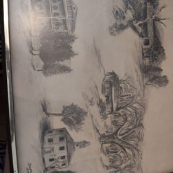 Diane Smith Estate Sales & Appraisals - Diane Smith is the artist. Houses with trees