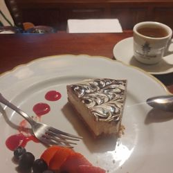 1844 Restaurant - Their famous peanut butter pie and espresso