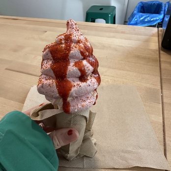 Nico's Ice Cream - Strawberry with Tajin and Chamoy. - Ice Cream & Frozen Yogurt Near Me - Monterey, California Nico's Ice Cream - Strawberry with Tajin and Chamoy. - Ice Cream & Frozen Yogurt Near Me - Monterey, California