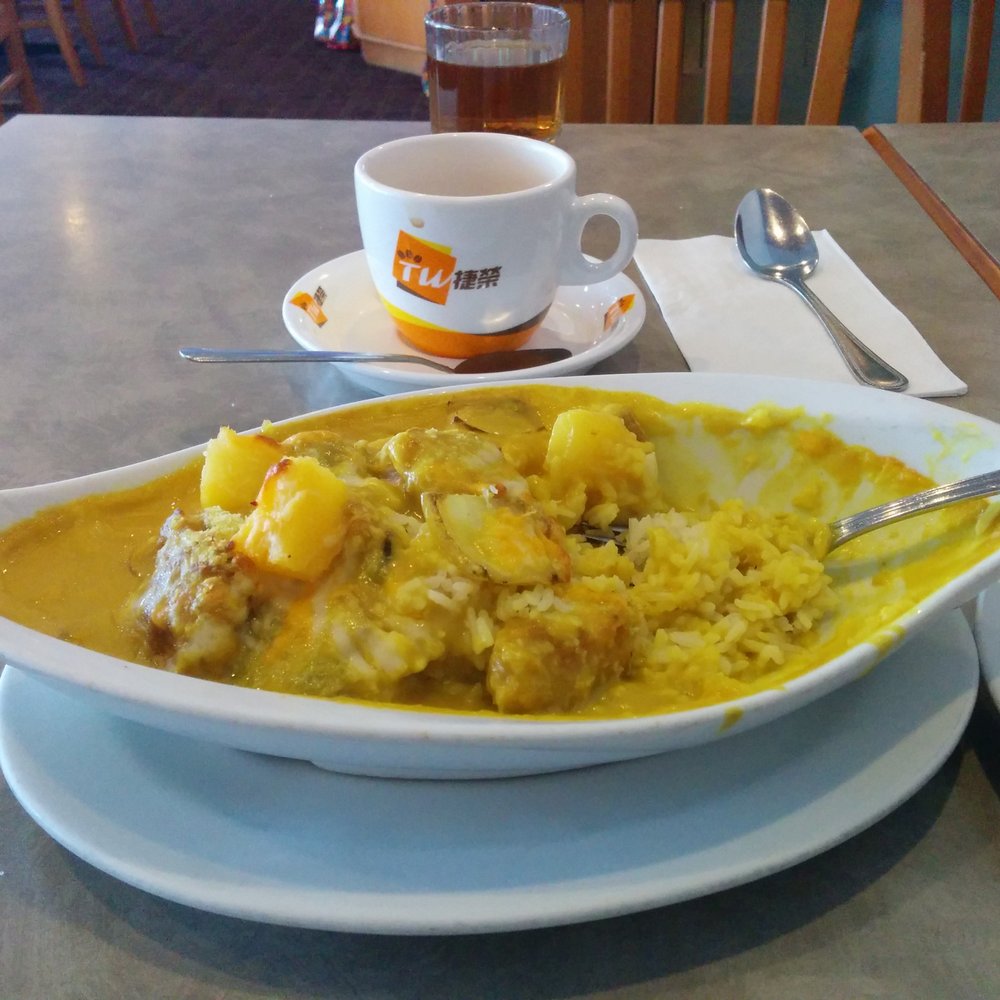 Portuguese chicken baked rice with pineapple