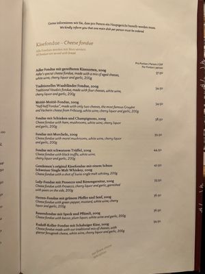 Menu photo 3 Swiss Chuchi Zürich, ZH Menu photo 3 Swiss Chuchi Zürich, ZH