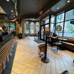 the inside of a coffee shop