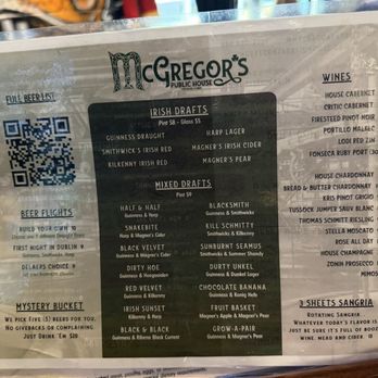 McGregor's Public House - Menu - Irish Pub Near Me - Fort Myers, Florida McGregor's Public House - Menu - Irish Pub Near Me - Fort Myers, Florida