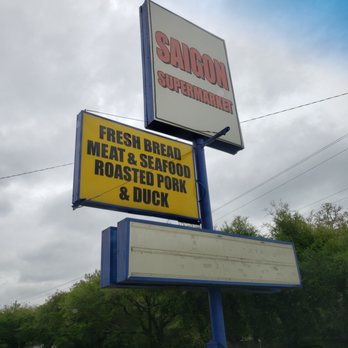 Saigon Supermarket - a sign for fresh meat and seafood roasted pork and duck - International Grocery Near Me - Mobile, Alabama Saigon Supermarket - a sign for fresh meat and seafood roasted pork and duck - International Grocery Near Me - Mobile, Alabama
