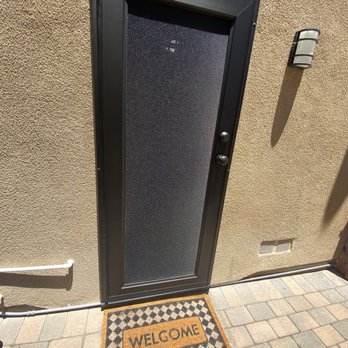 Den Defenders Security Doors - Installed Centurion Security Door - (Garage Side Door). Color: Anodized Bronze. - Door Sales/Installation Near Me Den Defenders Security Doors - Installed Centurion Security Door - (Garage Side Door). Color: Anodized Bronze. - Door Sales/Installation Near Me