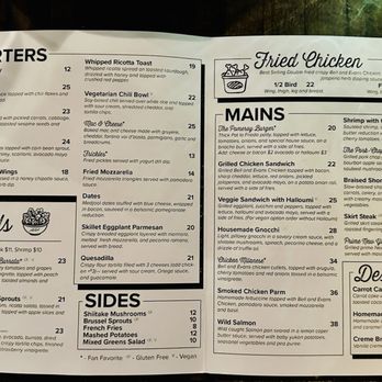 The Pomeroy - Menu - New American Near Me - Astoria, New York