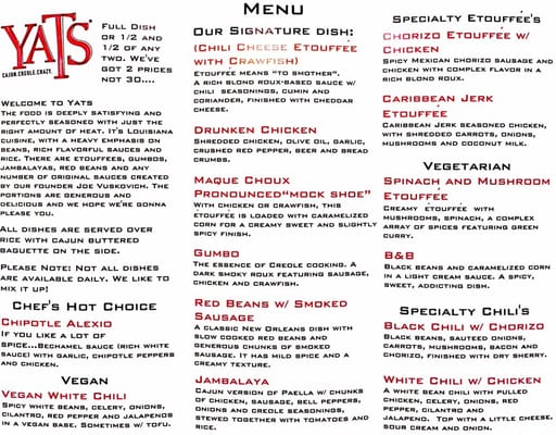 Menu photo 8 Yats Grandview Columbus, OH Menu photo 8 Yats Grandview Columbus, OH