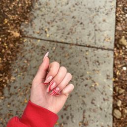 My Christmas nails done by Mimi!